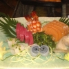 Sashimi gjord av sushihuset