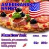 Pizza New York. En ny smak från USA. Pepperonikorv och mozzarellaost i huvudrollerna.