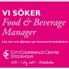 Vi söker Food & Beverage Manager

Information om tjänsten hittar du på vår hemsida.
http://www.stoccc.se/jobba-pa-ccc/jobba-pa-city-conference-centre.html