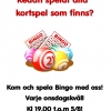 Ikväll kl19.00 så har vi bingo vid stora scenen, välkomna!