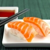 salmon nigiri..