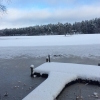 Bild av @odevatafiskecamp - Norrsjön med is och snötäcke. #ödevata #odevata #ödevatafiskecamp #vinter #småland #smaland #sweden #frozenlake #winter #noswimming #fishing #lakefishing #sjöfiske #icefishing #isfiske #followme #camp #camping #fishingcamp #fis