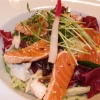 Lax sashimi sallad med wasabidressing