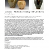 Welcome to a very interesting workshop with British ceramic artist Clive Bowen on the 8-11 July! Assisting Clive Bowen is Stefan Andersson. You can read more about the workshop below or at the following link at our website. Welcome!
http://www.leksand.fh