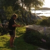 Meet Christian the local French gardener, watering 274 roses in the sunset! Magnifique.....