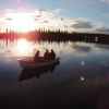 Boattour with the sunset, Campalta Lake