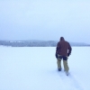 Bild av @alaskandancer75 - Alone in the vast winter space trailing once again... #sandsjön #sandsjögården #snow #winter #lapland #lappland #sweden #snowshoe #trail #schneeschuhwanderung #sleddogtrail