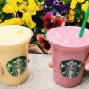 Nu är dom här! Från vänster: Mango Passion Fruit Yoghurt Frappuccino, Red Berry Yoghurt Frappuccino #YoghurtFrappuccino