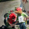 För att komma in på kalaset måste man passera igenom att blomsterkrans.