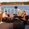 Terrass med skön lounge häng 