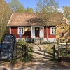 Front of the house with big garden in the back