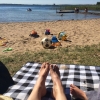 Bild från Strandbadet Borensberg av @lennerstone - Årets första sjöbad. #svensksommar