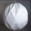 Tore Ahlsén for Gärsnäs, Sweden. ¨Pia¨. Ceiling lamp in steel rods covered with original fabric. Diam 65 cm. 4.400 SEK.