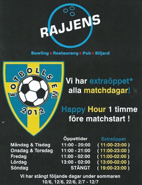 Restaurangkartan Se Rajjens Alla Tider Infor Fotbolls Em 2012 Varmt Valkomna